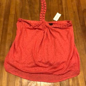 NWT Banana Republic L coral strapless halter top